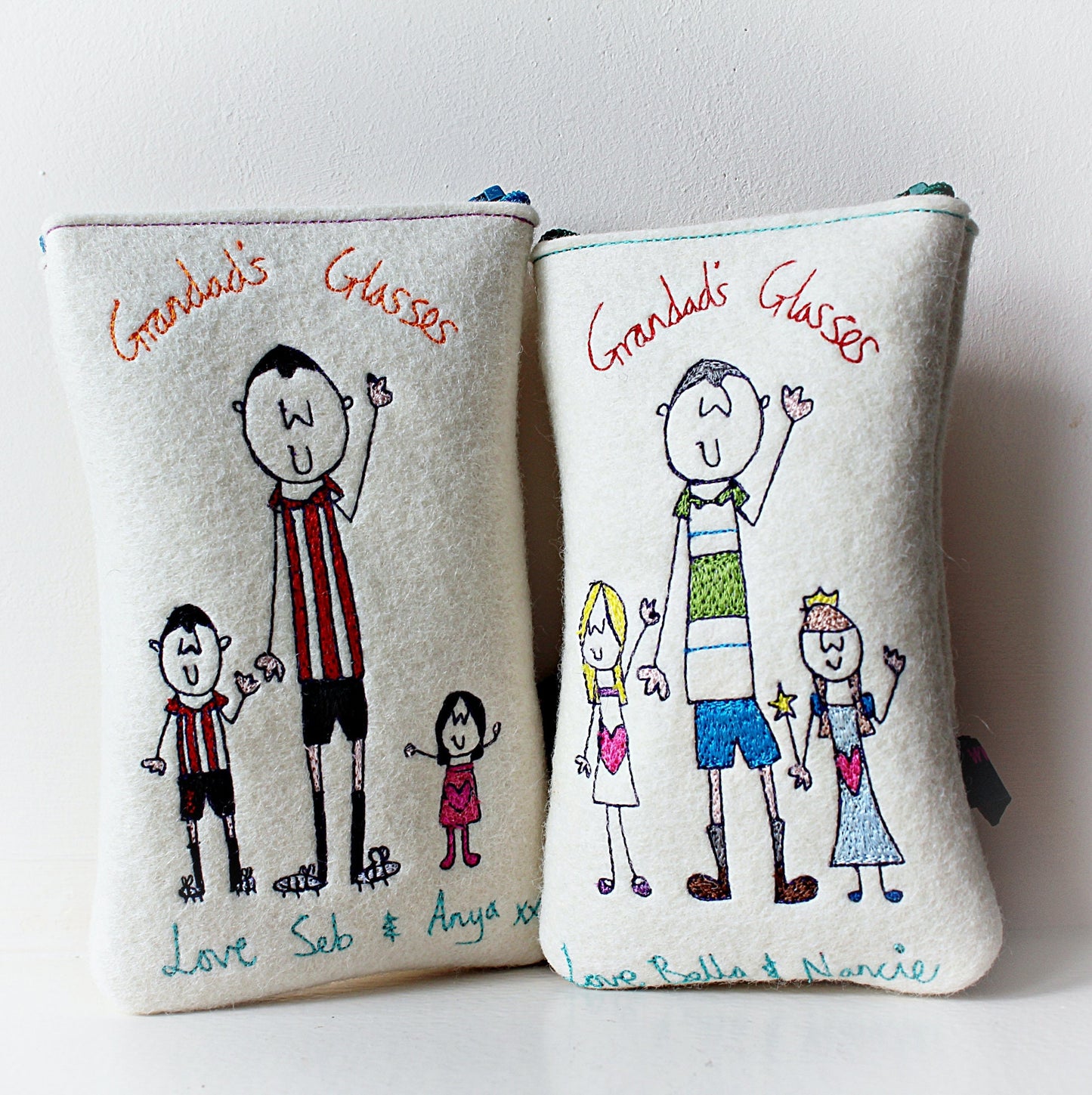 Personalised Embroidered Grandad Glasses Case: Christmas Gift For Grandad