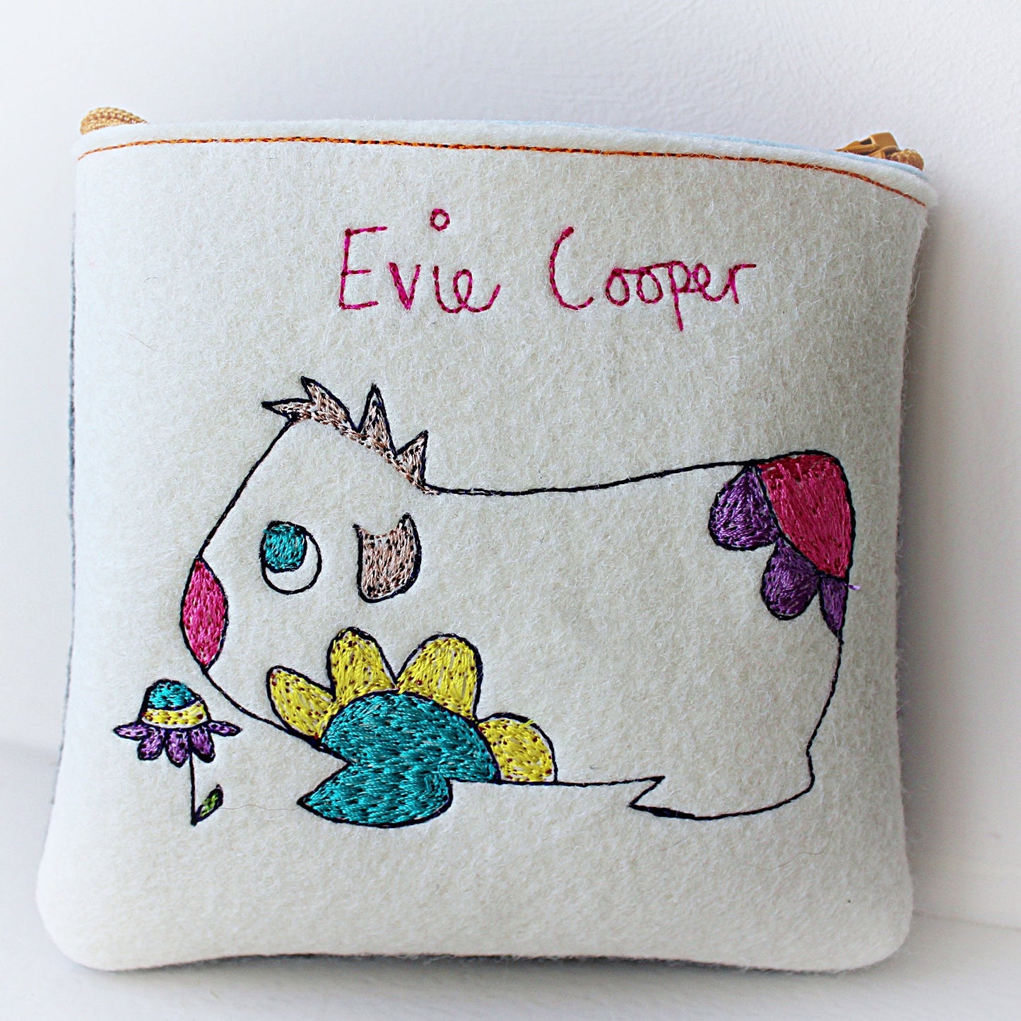 Personalised Guinea Pig Purse, Embroidered Guinea pig gifts for kids, Guinea Pig gift for children, Guinea Pig gift, Guinea Pig present