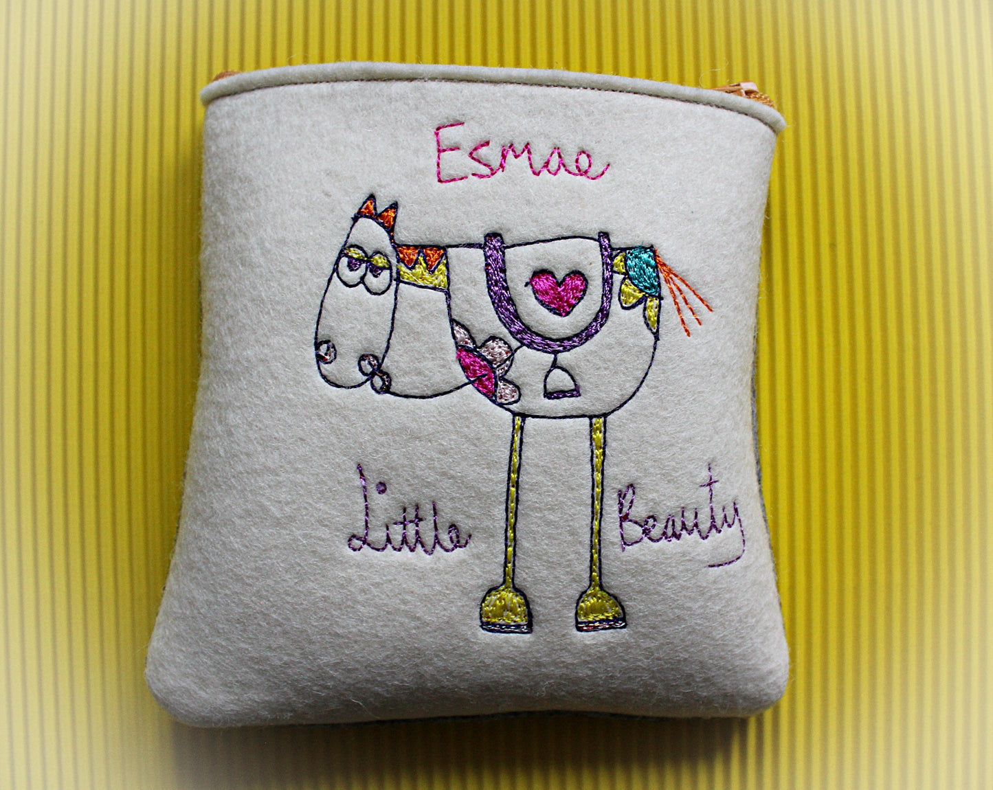 Personalised horse purse gift, pony gifts for girls, girls pony stocking filler, personalised pony gift, gifts for horse and pony lovers,