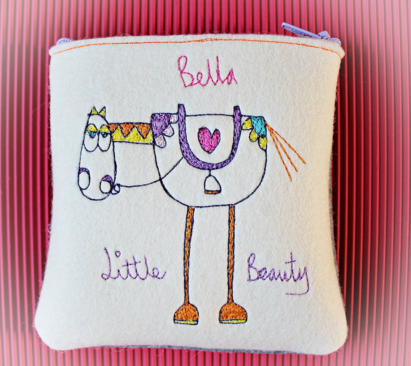 Personalised horse purse gift, pony gifts for girls, girls pony stocking filler, personalised pony gift, gifts for horse and pony lovers,