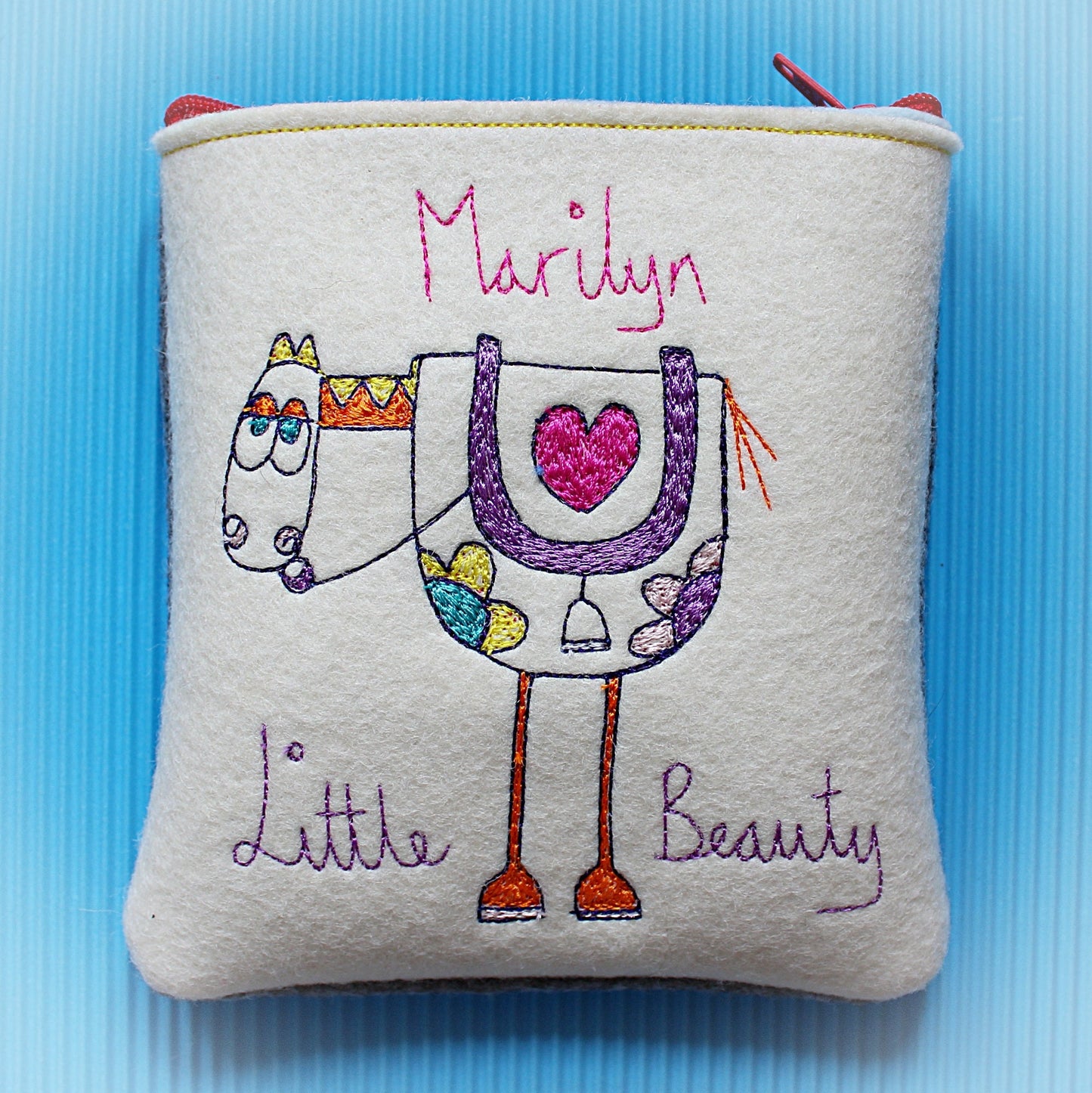 Personalised horse purse gift, pony gifts for girls, girls pony stocking filler, personalised pony gift, gifts for horse and pony lovers,