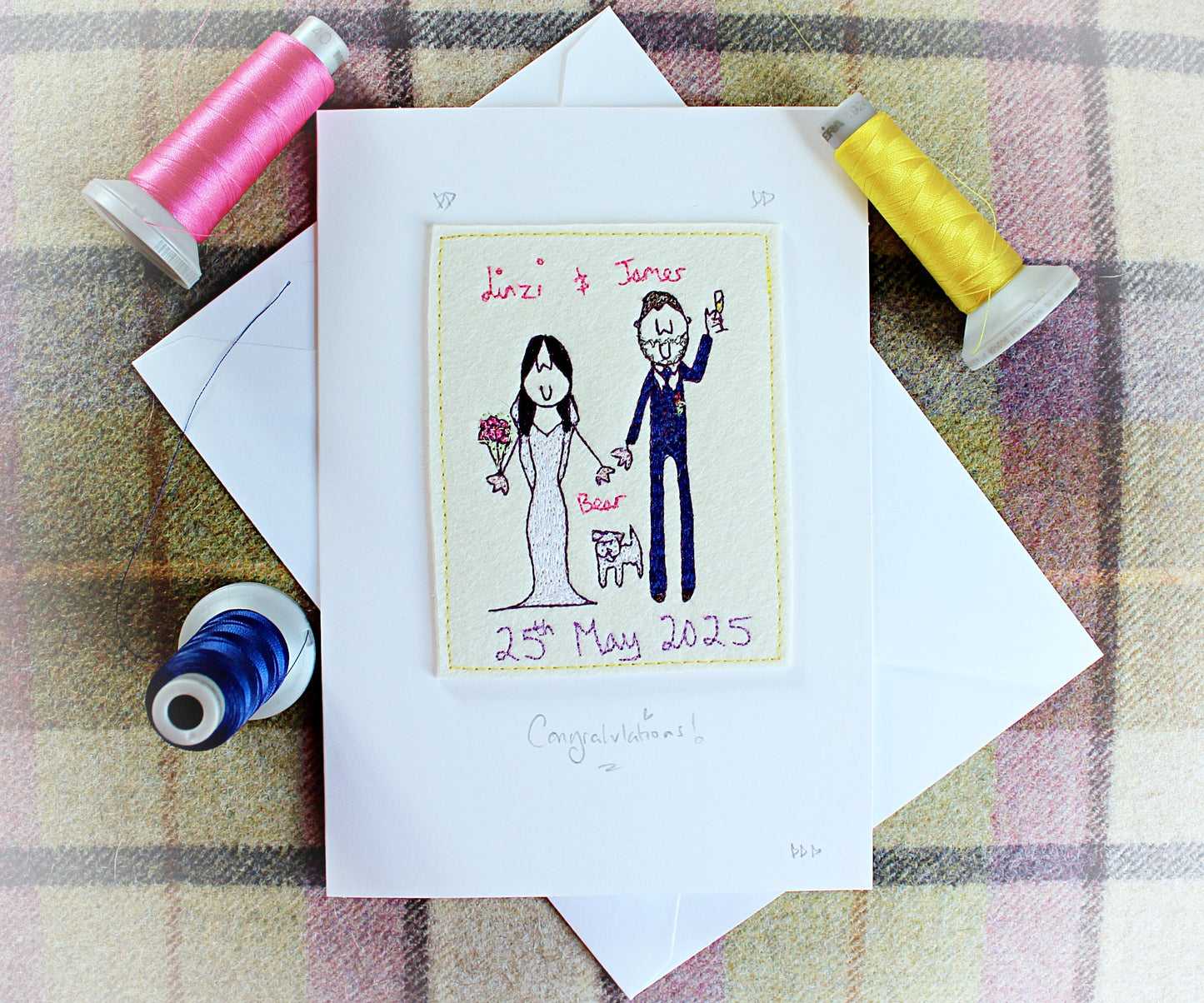 Embroidered Wedding Card