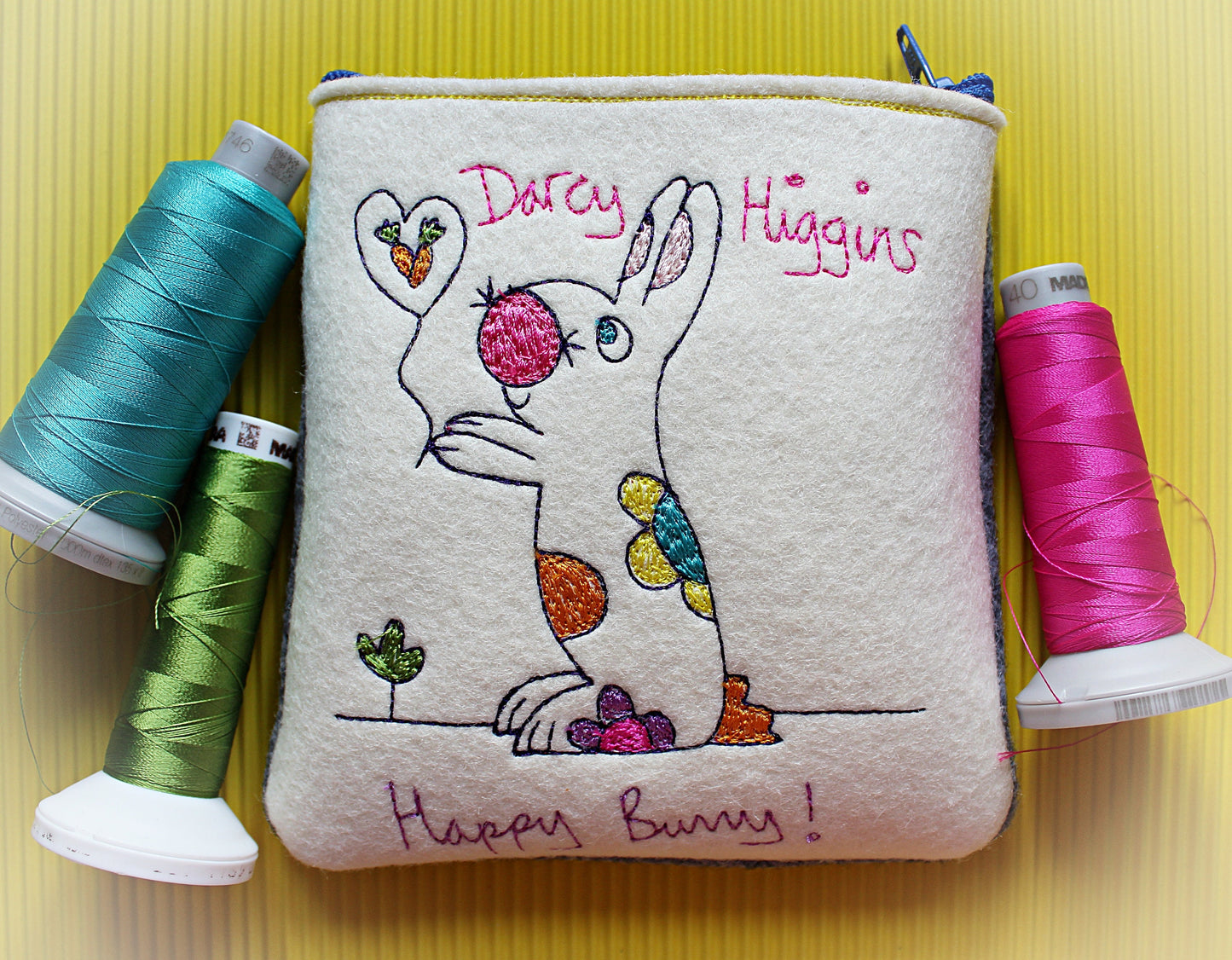 Personalised Bunny Rabbit Gift Purse, personalised purse, girls birthday, gift for girls, stocking filler, cute  gift, girls christmas gift