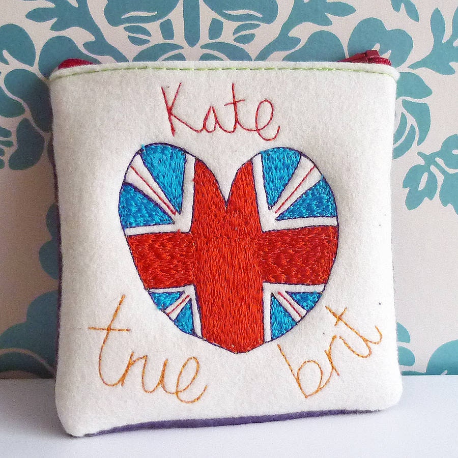 Personalised Union Jack purse, UK, united kingdom, great Britain flag, union jack gift, british gift, personalised Great Britain heart gift