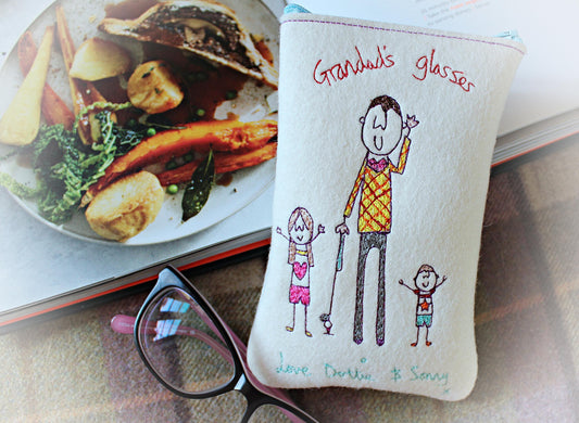 Personalised Embroidered Grandad Glasses Case: Christmas Gift For Grandad