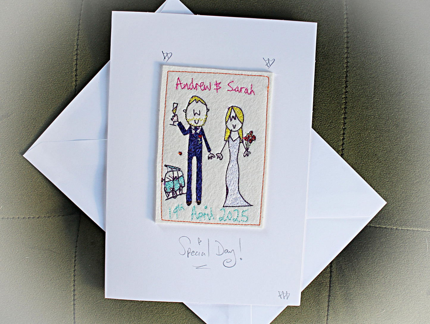 Embroidered Wedding Card