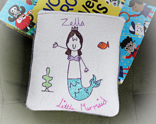 Personalised Mermaid Coin Purse: Embroidered Purse