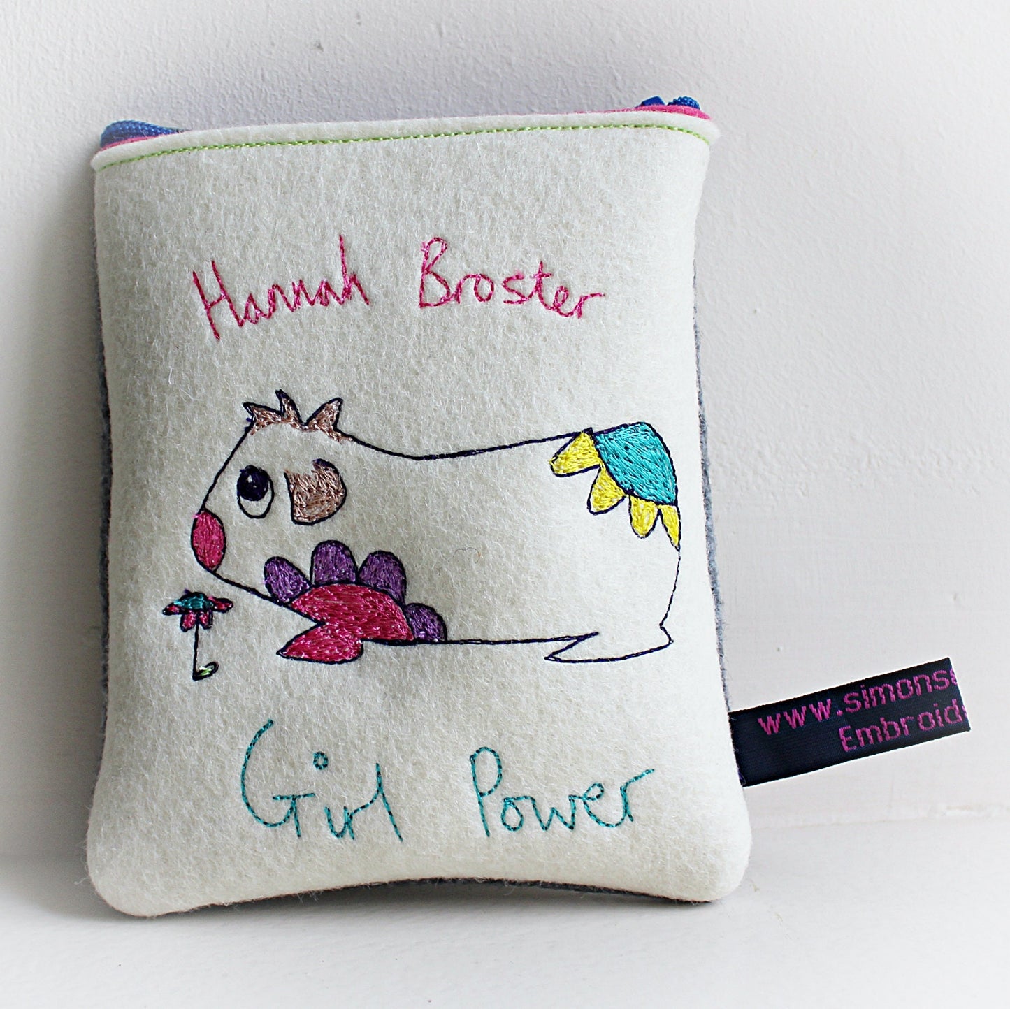 Personalised Guinea Pig Purse, Embroidered Guinea pig gifts for kids, Guinea Pig gift for children, Guinea Pig gift, Guinea Pig present