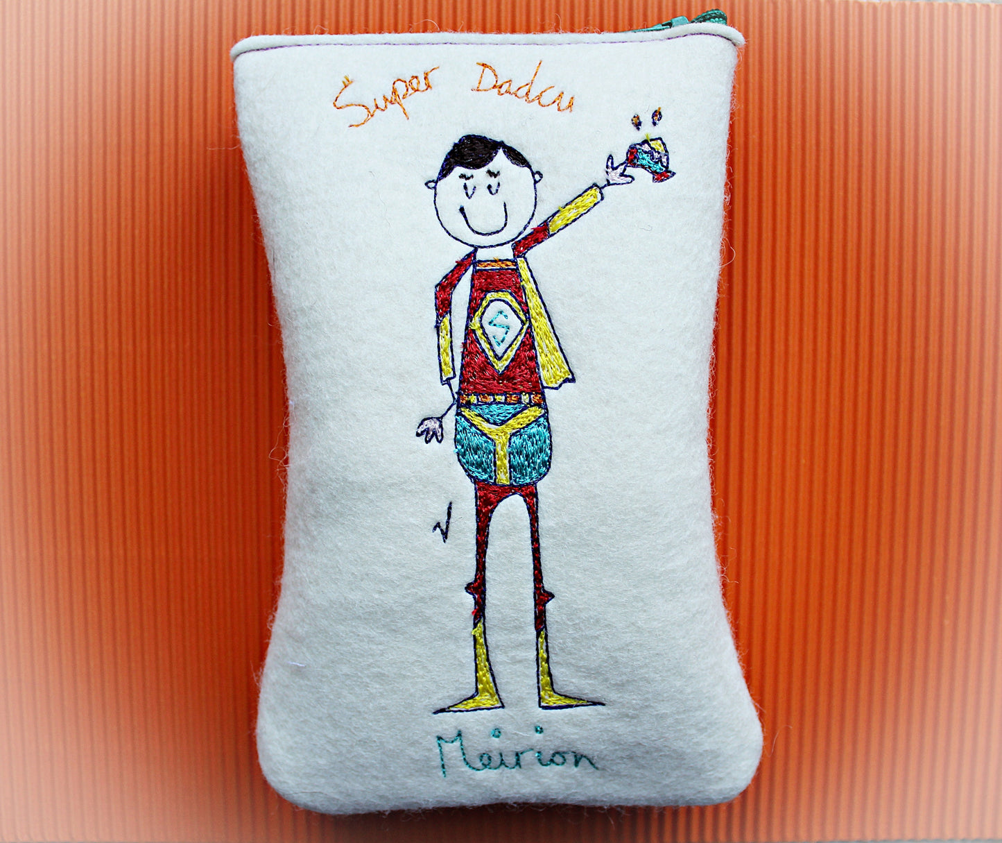 Super Dad Personalised Embroidered Glasses Case