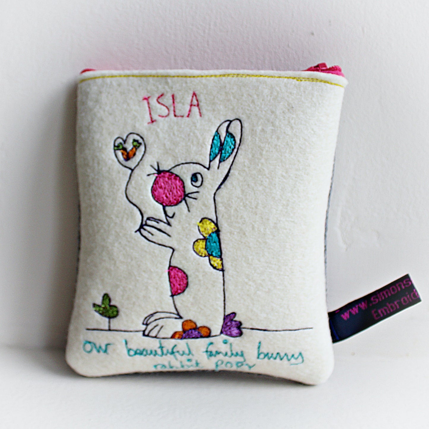 Personalised Bunny Rabbit Gift Purse, personalised purse, girls birthday, gift for girls, stocking filler, cute  gift, girls christmas gift