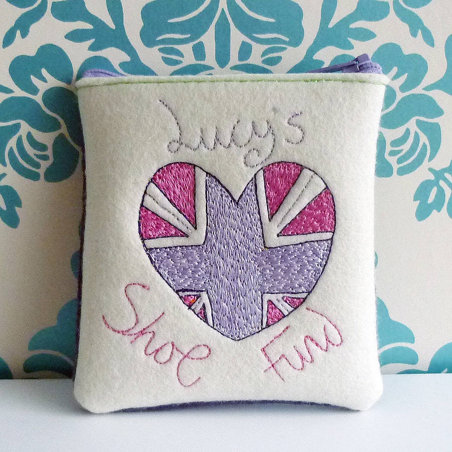 Personalised Union Jack purse, UK, united kingdom, great Britain flag, union jack gift, british gift, personalised Great Britain heart gift