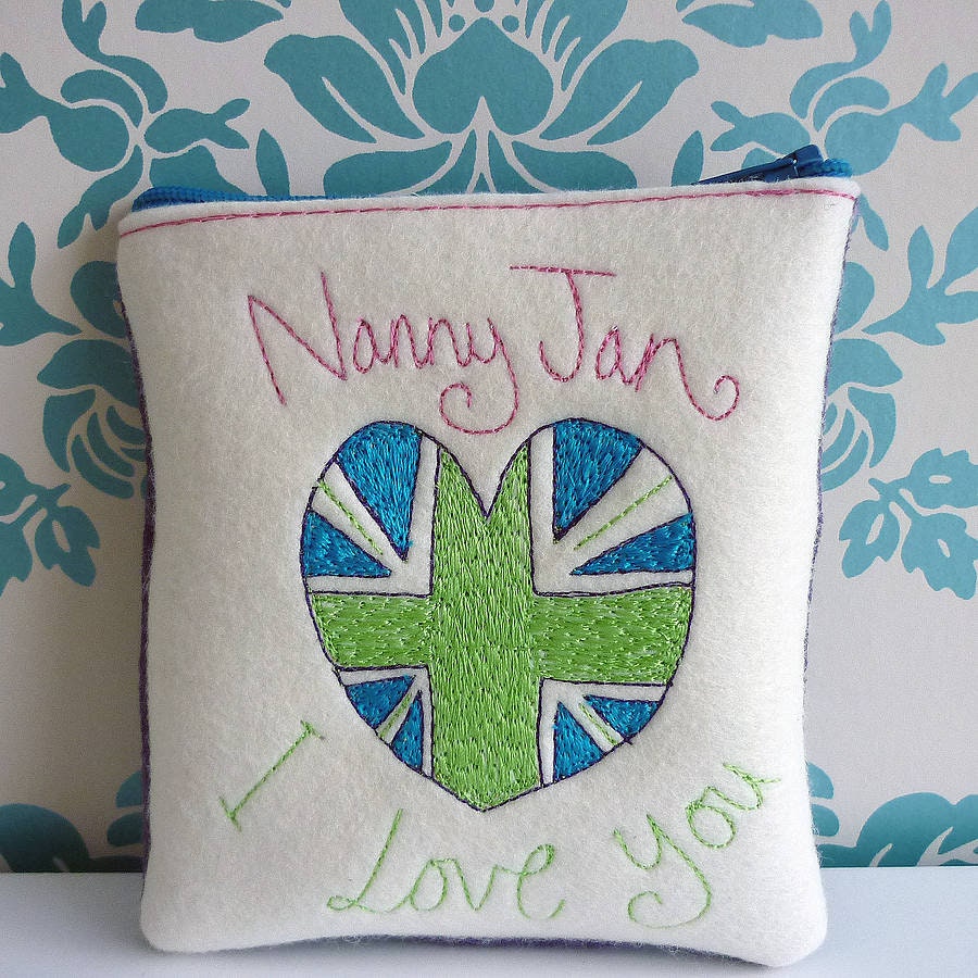 Personalised Union Jack purse, UK, united kingdom, great Britain flag, union jack gift, british gift, personalised Great Britain heart gift