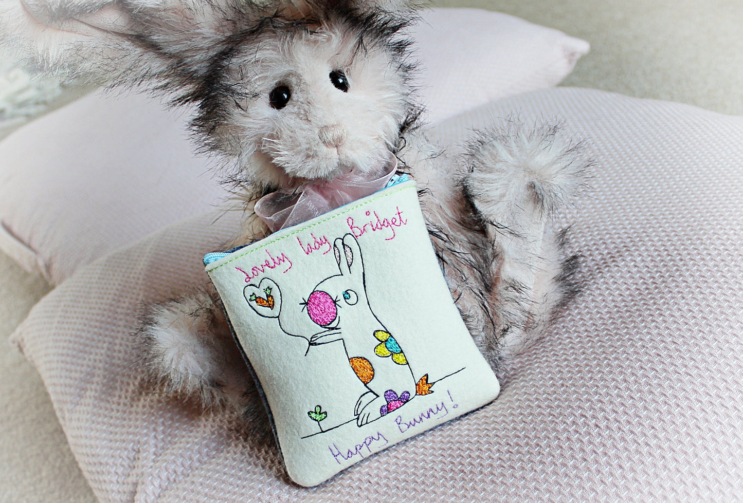 Personalised Bunny Rabbit Gift Purse, personalised purse, girls birthday, gift for girls, stocking filler, cute  gift, girls christmas gift