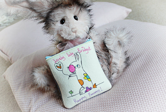 Personalised Bunny Rabbit Gift Purse, personalised purse, girls birthday, gift for girls, stocking filler, cute  gift, girls christmas gift