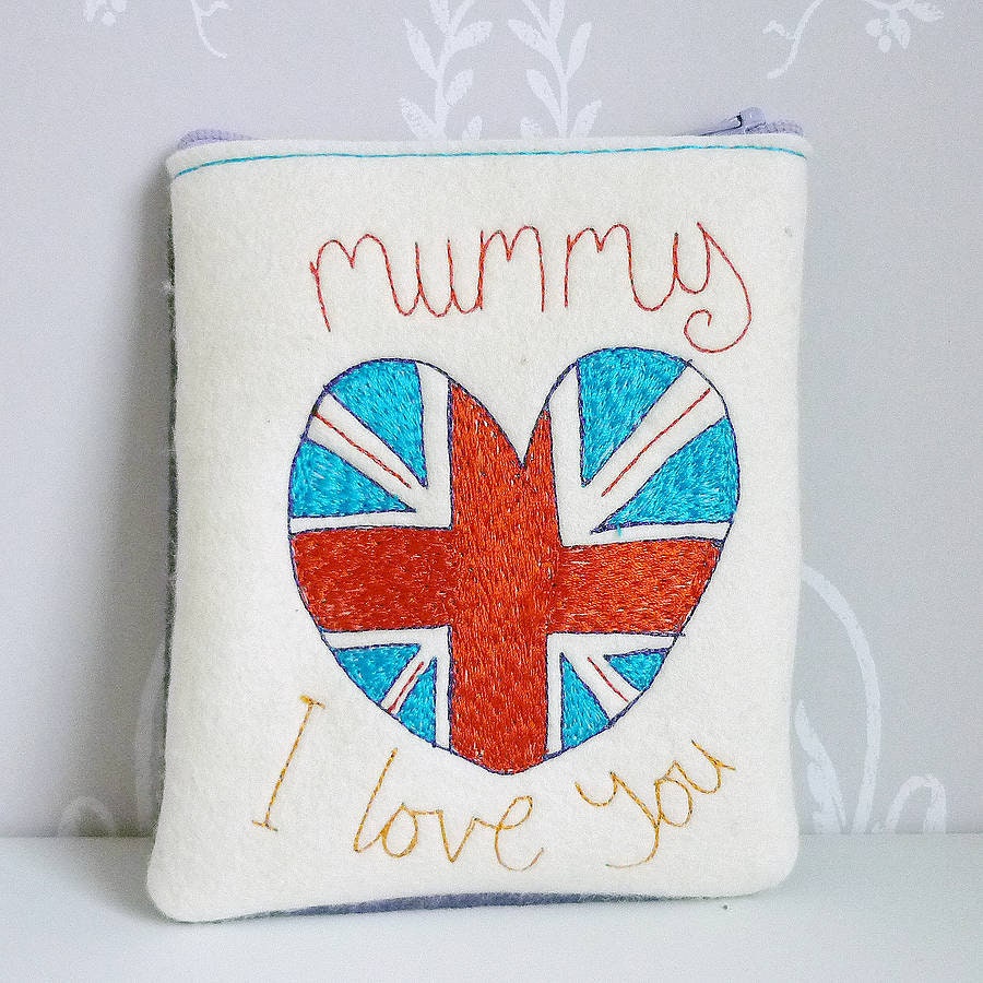 Personalised Union Jack purse, UK, united kingdom, great Britain flag, union jack gift, british gift, personalised Great Britain heart gift