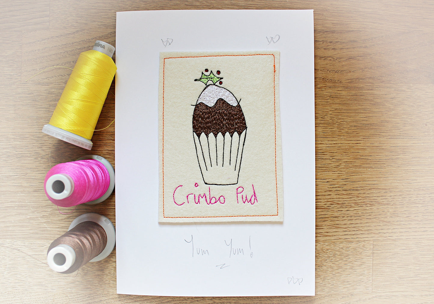 Embroidered Christmas Cards: Handmade Luxury Xmas Card Set