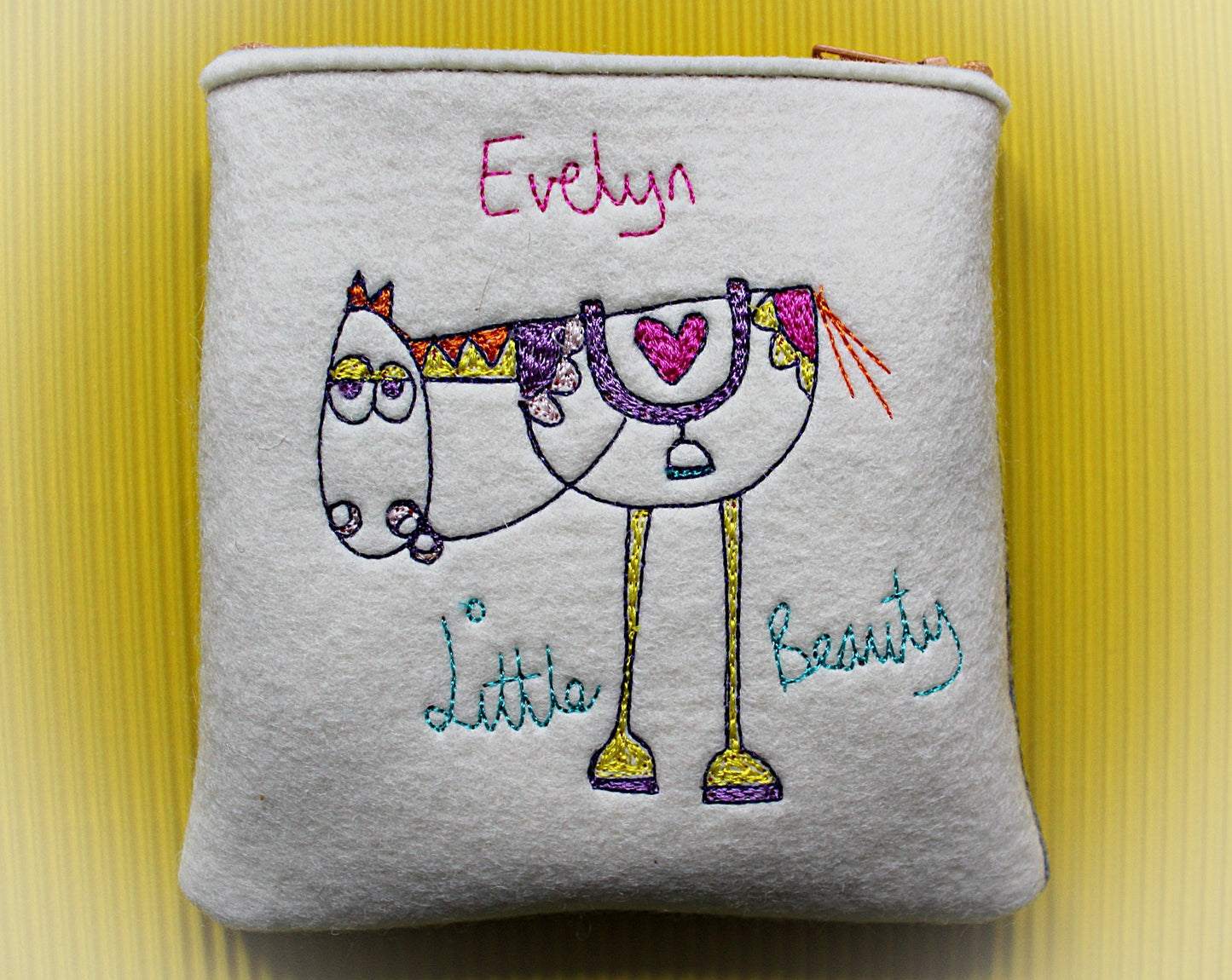 Personalised horse purse gift, pony gifts for girls, girls pony stocking filler, personalised pony gift, gifts for horse and pony lovers,