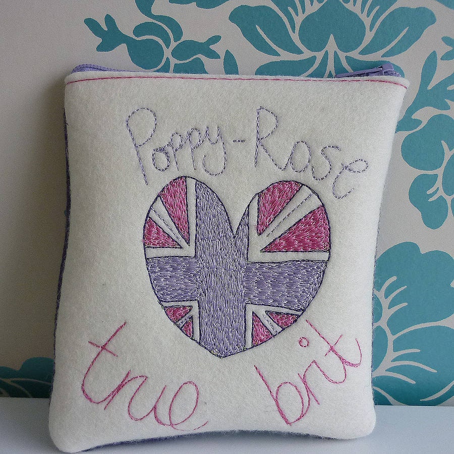 Personalised Union Jack purse, UK, united kingdom, great Britain flag, union jack gift, british gift, personalised Great Britain heart gift