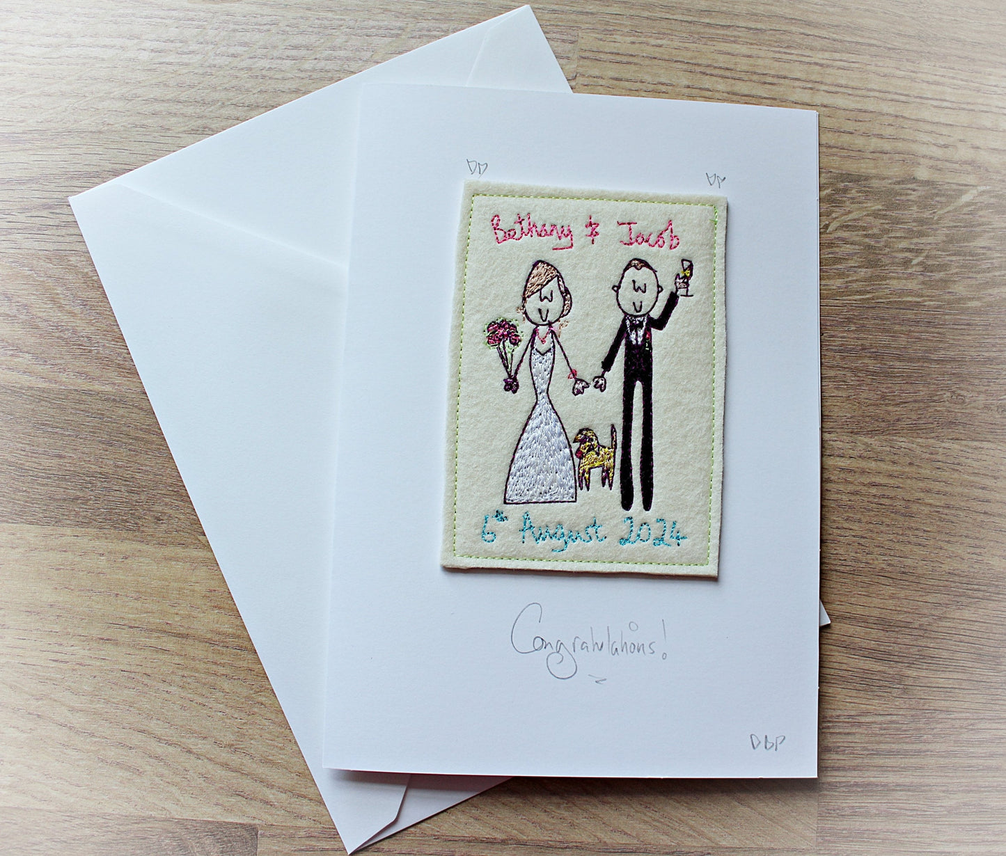 Embroidered Wedding Card