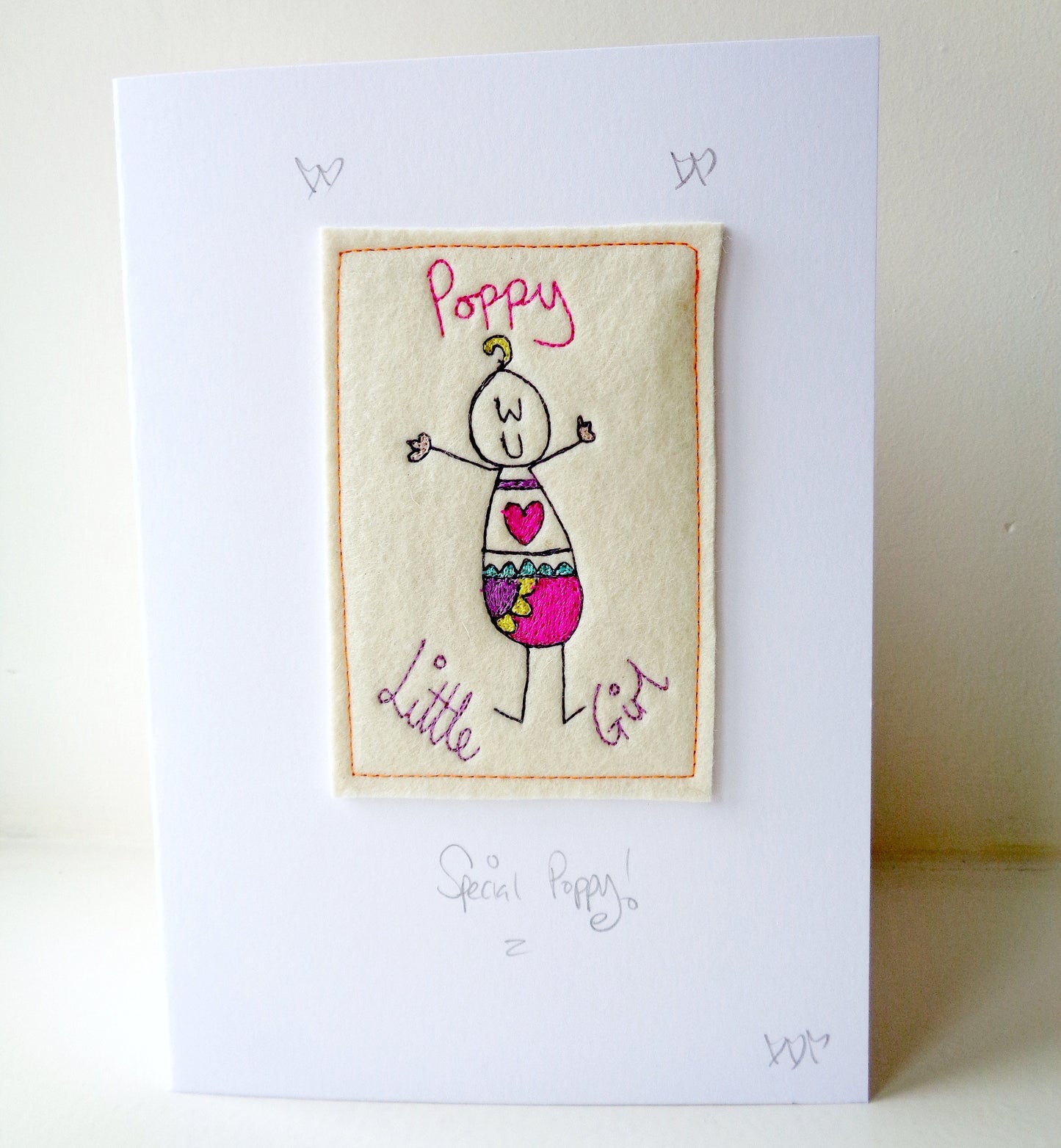 New Baby Card, Personalised, Embroidered Luxury Baby Card, congratulations new baby card, birth card, card for new parents, newborn card,