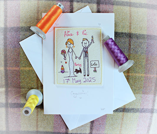 Embroidered Wedding Card